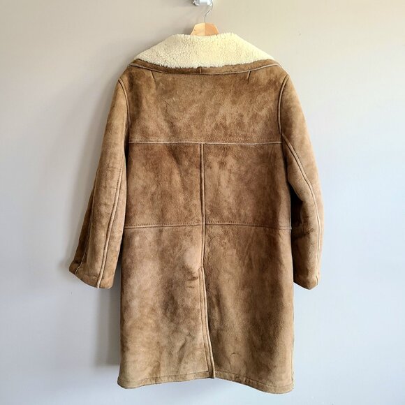Vintage JJ sheepskin unisex coat/jacket with front pockets. Size M-L. - Picture 3 of 9